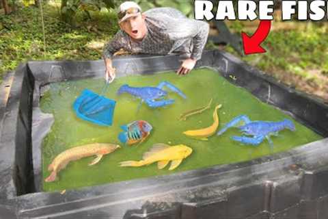 Rare Fish Found LIVING in GREEN SLIME POND!