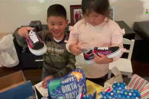 Birthday Gifts Unboxing Vlog - Cute Siblings - Aiden's Life Blog