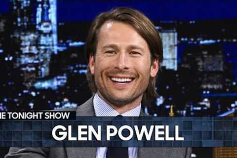 Glen Powell Had a Terrifying Mishap After Tom Cruise Forced Him to Go Skydiving (Extended)