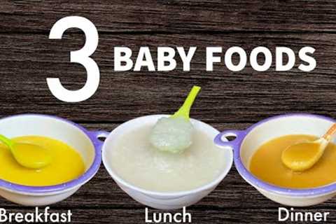 3 Baby foods |Weightgain Food For 6-12 month Babies |Plantain puree /Potato Rice /Poha Carrot Potato