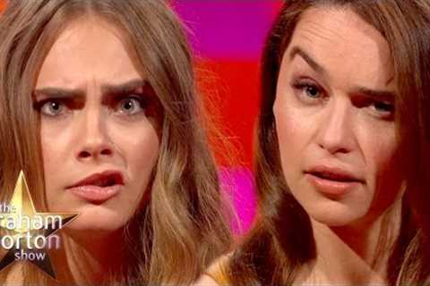 Cara Delevingne and Emilia Clarke Have An Eyebrow-Off - The Graham Norton Show