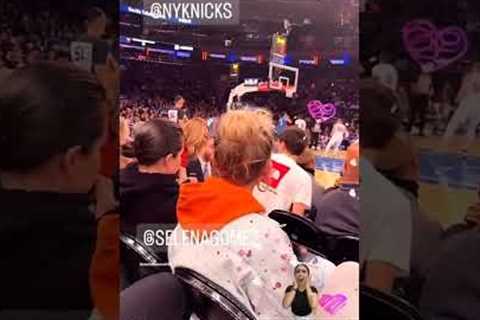Selena Gomez at an NBA game 👀🏀🙂