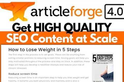 ARTICLE FORGE Review (AI Content Writer)
