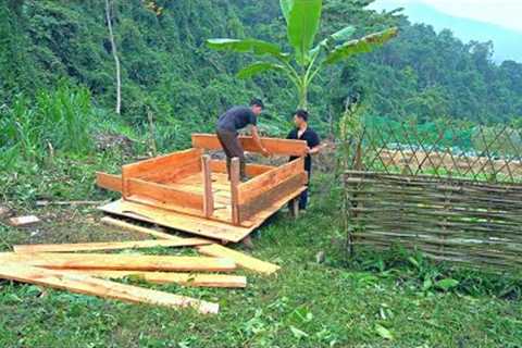 Back to Kong's Brother's Farm, Help build a wooden barn, Harvest wild cassava