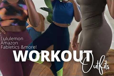 WORKOUT OUTFITS I'VE BEEN LOVING | Lululemon + Fabletics + Amazon + more!