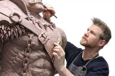 I sculpted a GIANT MONSTER and scared my friends...