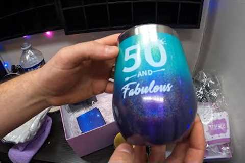 Unboxing: 50th Birthday Gifts for Women - Birthday Gifts Basket for Her Include Tumbler, Gift Cards