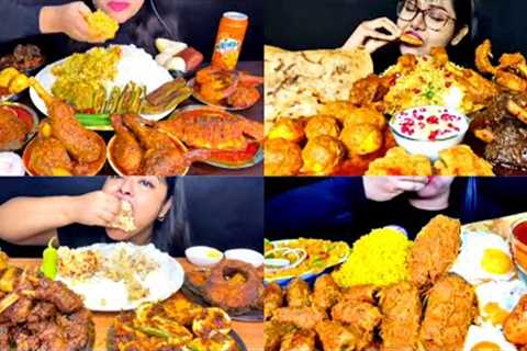 ASMR EATING SPICY MUTTON, CHICKEN, EGG CURRY, BIRIYANI | BEST INDIAN FOOD MUKBANG |Foodie India|
