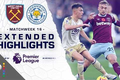 West Ham United v. Leicester City | PREMIER LEAGUE HIGHLIGHTS | 11/12/2022 | NBC Sports