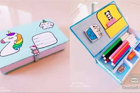 DIY How very easy paper pencil box ❤ compass box craft idea