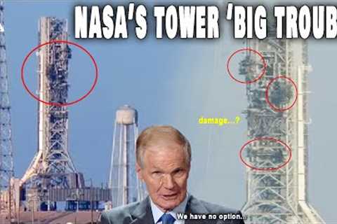 NASA Launch Tower is in Big TROUBLE after launch...???