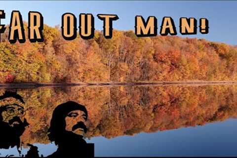 Psychedelic drone video of fall colors - Trippy - actual video.