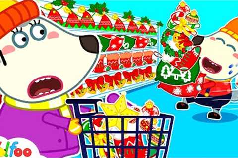 First Time Baby Wolfoo Doing Shopping for Christmas - Christmas Stories for Kids | Wolfoo Channel
