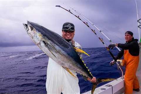 CATCHING DINNER, SPICY TUNA POKE! CATCH AND COOK! FISHING IN HAWAII!
