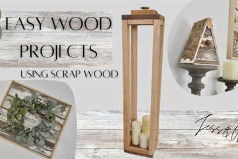 3 Easy Wood Crafts Using Scrap Wood! / Recycling &amp; Upcycling Extra Wood DIY Projects