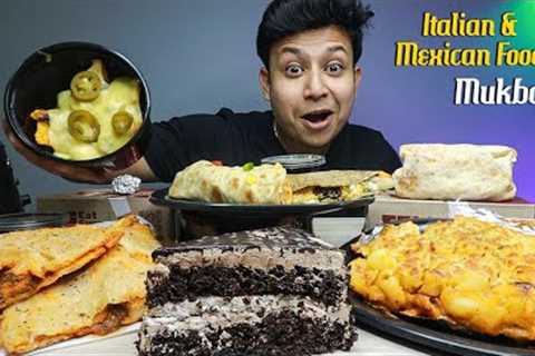 Eating Butter Chicken Mac N Cheese, Quesadillas, Burrito, Tacos, Pastry &amp; Cheesy Nachos |..