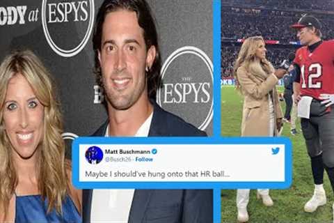 Tom Brady Makes Reporter Sara Walsh Husband a Bit Nervous During Interview