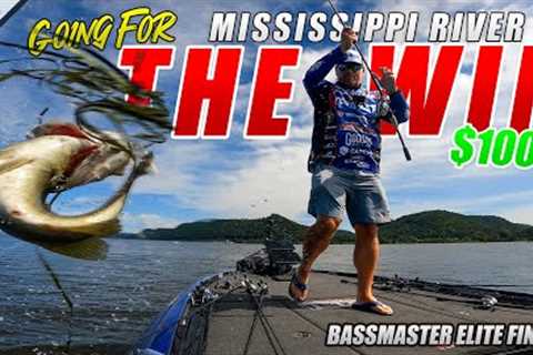FISHING For  $100,000 &amp; My FIRST BLUE TROPHY - Bassmaster Elite Mississippi River (Day 4) -UFB..