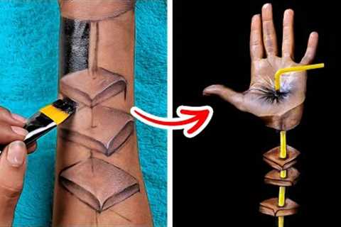 Mind-blowing 3D Body Art Makeup Illusions