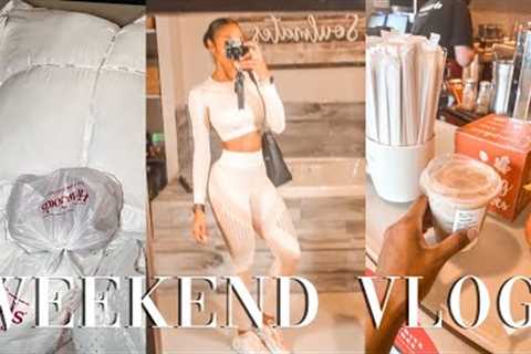 VLOG | SHOPPING, HOME GOODS, NEW BEDDING, STARBUCKS, VACATION RUNS + MORE.