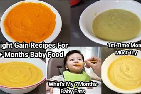 4 Baby Food Recipes For 6+ Months Above Babies| Baby Cereal For Weight Gain| Healthy Food+Storage
