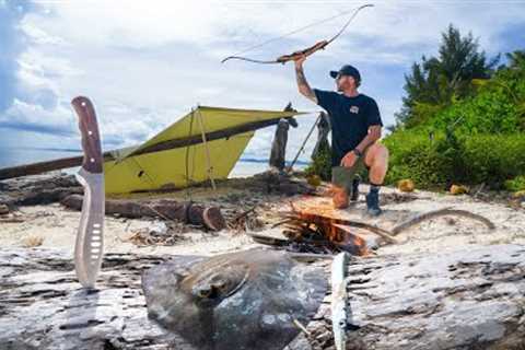 ISLAND SURVIVAL - Bow n Arrow STINGRAY Catch and Cook