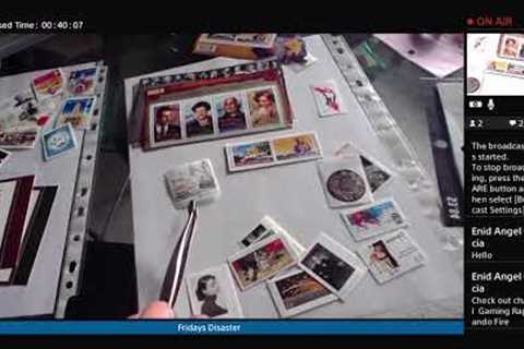 Stamp collection hobby.