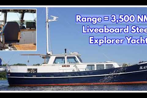 €585k STEEL Liveaboard Explorer Yacht For Sale! | M/Y 'M.S. Blauw'