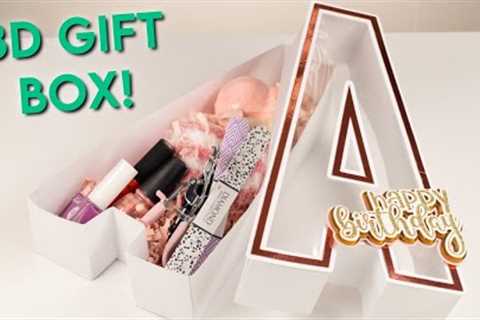 HOW TO MAKE A 3D LETTER GIFT BOX WITH YOUR CRICUT MACHINE! | Easy Tutorial for Beginners