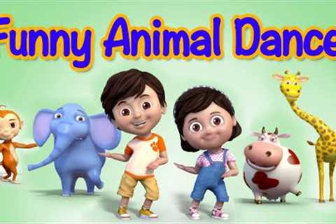 Funny Animals Dance Video for Children | kids rhymes | children rhymes