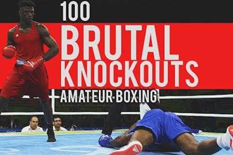 100 BRUTAL Amateur Boxing Knockouts
