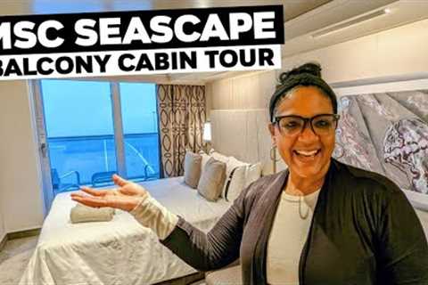 MSC Seascape Balcony Cabin Tour | Brand New MSC Cruise Ship!