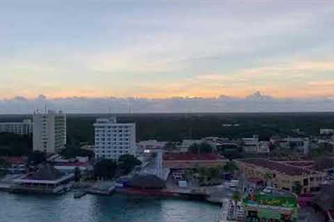 Beautiful Cozumel Sunrise  Arrriving into Mexico on Mariner of the Seas LIVE!!
