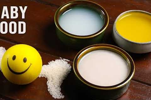 3 Baby Food Recipes for 6 Months &amp; Above | Barley Water, Dal Water &amp; Rice Water | Easy..