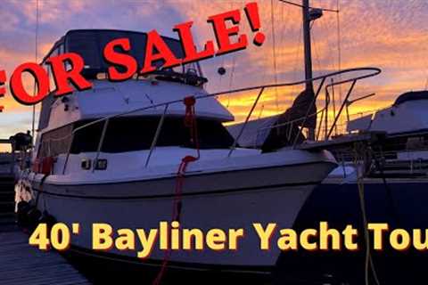 FOR SALE: 1982 40' Bayliner Bodega Yacht Tour - Best Liveaboard Boat!