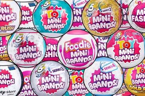 UNBOXING EVERY MINI BRANDS...SO FAR! FOODIE MINI BRANDS! MINI BRANDS SERIES 4! MINI BRANDS DISNEY!