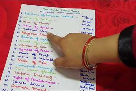 #Colour Game..#paper game..#Fun Game..