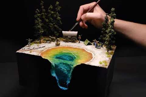 Yellowstone Hot Spring Diorama with a Spooky Surprise