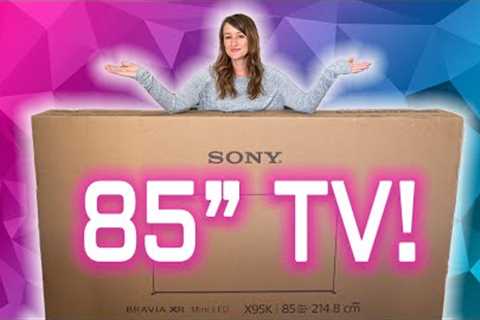 New Home, New TV! Sony Bravia XR X95K 85 TV Unboxing!