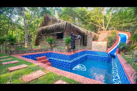 I Build The Most Beautiful Millionaire Swimming Pool House by Ancient Skills
