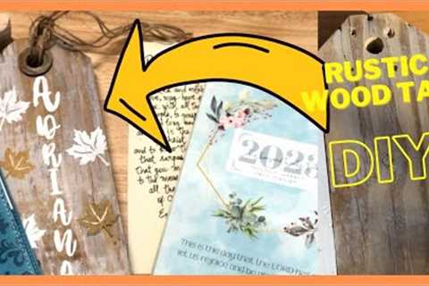 DIY Personalized Wooden Tags - Fall and Christmas Decorations with Wood Scraps &amp; Planner 2023