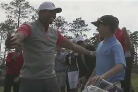 Tiger Woods Reacts to 11-year-old's HOLE-IN-ONE