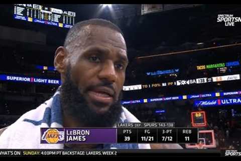 LeBron James sends message Anthony Davis after Double-Double 39 Pts, led Lakers crush Spurs 143-138