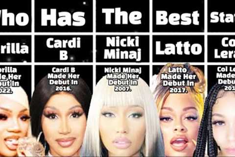 Comparison: NICKI MINAJ x. COI LERAY x. LATTO x. GLORILLA x. CARDI B