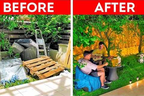 Tiny Backyard Makeover || Budget Friendly DIY Backyard Decor ideas