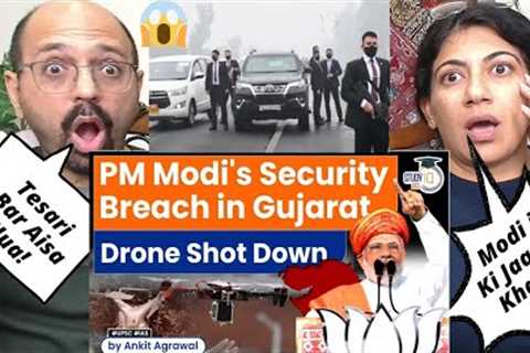 Security breach during PM Modi's rally in Gujarat's Bavla, drone shot down | UPSC 😱