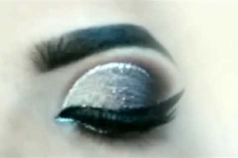 Brown glitter cut crease eyeshadow makeup tutorial