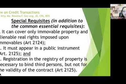 Discussion on Law on Real Estate Mortgage