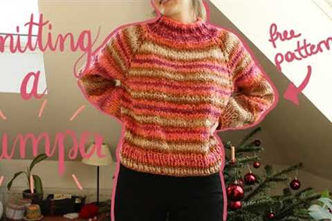 Knitting a jumper with a DROPS pattern | knit with me