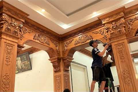 Mr.Văn Latest Design Beautiful Wooden Decorate Living Room || Extremely Ingenious Woodworker Skills